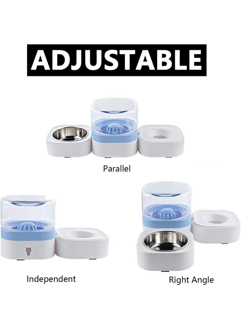 بادو موزع طعام وماء للحيوانات الأليفة بادو ماجيك – 1800 مل (30×30×16 سم)، استخدام مزدوج، أزرق - Image 2