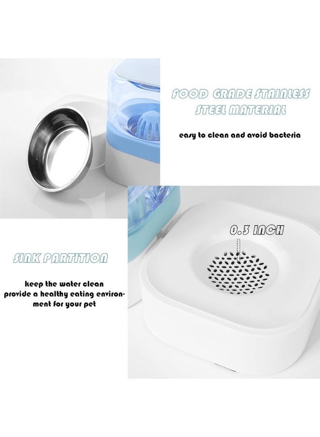 بادو موزع طعام وماء للحيوانات الأليفة بادو ماجيك – 1800 مل (30×30×16 سم)، استخدام مزدوج، أزرق - Image 4