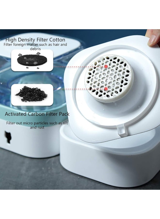 بادو موزع طعام وماء للحيوانات الأليفة بادو ماجيك – 1800 مل (30×30×16 سم)، استخدام مزدوج، أزرق - Image 3