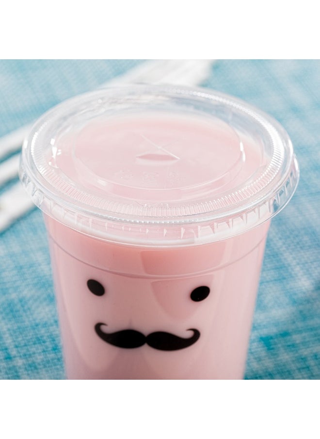 LIDS ONLY: Visage Lids For 20 Ounce Disposable Cups, 1000 Flat Lids For To Go Drinking Cups - Straw Insert, 20-Ounce Cups Sold Separately, Sturdy, Sustainable