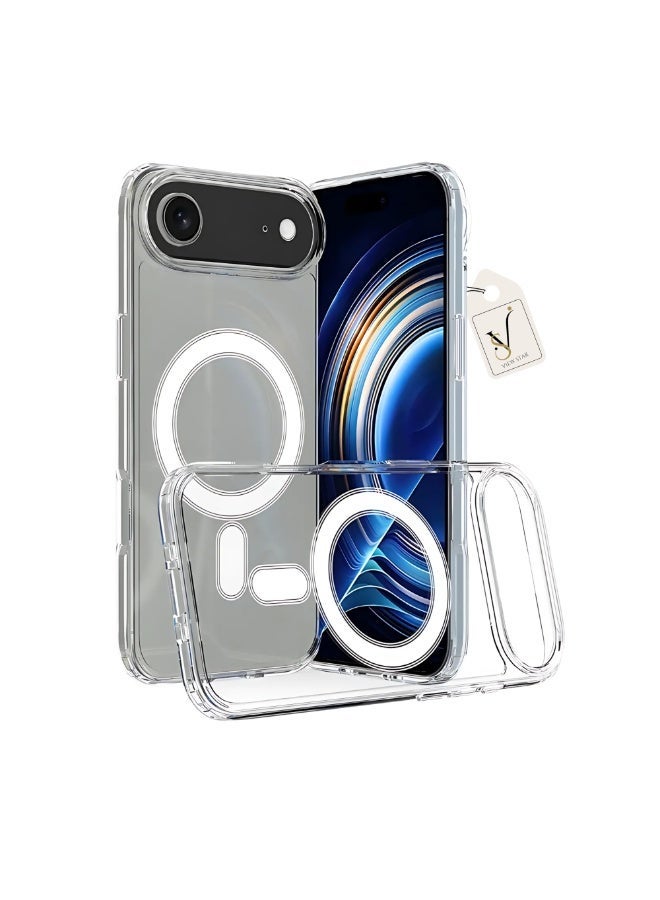 VIEW STAR Viewstar Ultra-Slim Clear Magnetic Case for iPhone Air – Shockproof Transparent Cover with Strong Magnetic Ring, Anti-Yellow Back, Raised Camera Protection & Precision Cutouts - Image 1