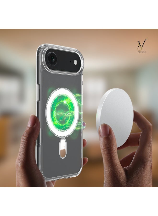 VIEW STAR Viewstar Ultra-Slim Clear Magnetic Case for iPhone Air – Shockproof Transparent Cover with Strong Magnetic Ring, Anti-Yellow Back, Raised Camera Protection & Precision Cutouts - Image 2