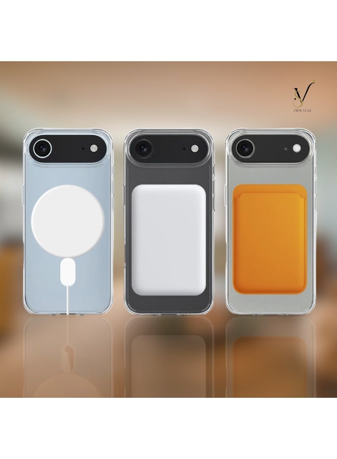 VIEW STAR Viewstar Ultra-Slim Clear Magnetic Case for iPhone Air – Shockproof Transparent Cover with Strong Magnetic Ring, Anti-Yellow Back, Raised Camera Protection & Precision Cutouts - Image 4