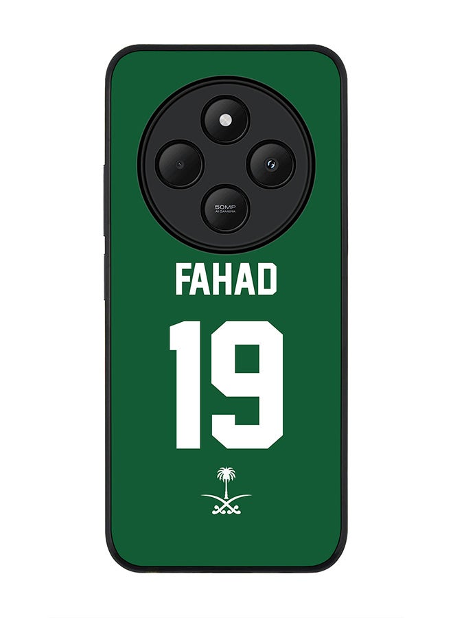 Stylizedd For Xiaomi Redmi 14C / 14R Case,Slim fit Camera Protection, Shockproof Thin Phone cover - Football - Saudi Arabia, Fahad - Image 1