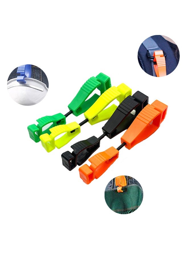 Generic Glove Clips 4Pcs Glove Clamp Grabber Work Gloves Clips Glove Clip Holder Hanger Towels Glove Holder for Workers Firefighters Construction Sites  - Image 1