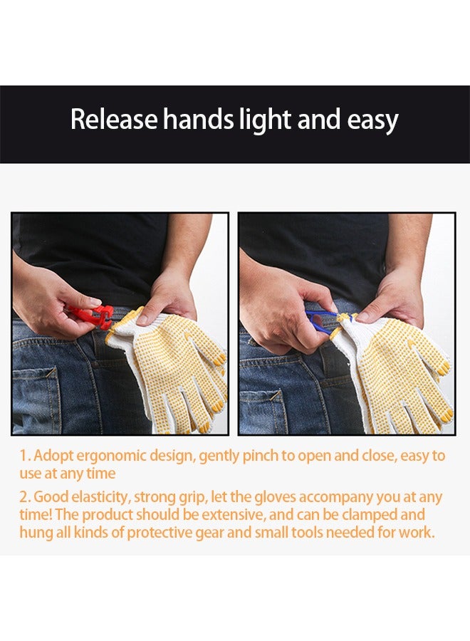 Generic Glove Clips 4Pcs Glove Clamp Grabber Work Gloves Clips Glove Clip Holder Hanger Towels Glove Holder for Workers Firefighters Construction Sites  - Image 5