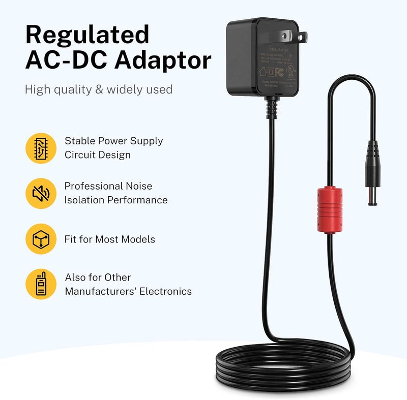Donner DPA-100 Guitar Pedal Power Supply Adapter 9V DC 1A Tip Negative 5 Way Daisy Chain Cables for Effect Pedal - Image 2
