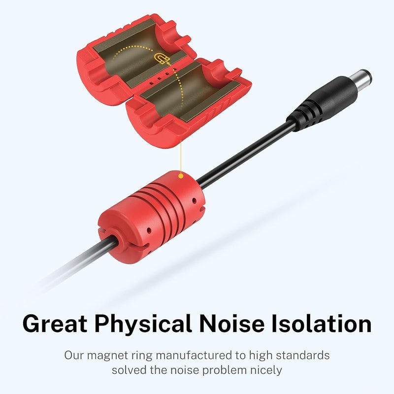 Donner DPA-100 Guitar Pedal Power Supply Adapter 9V DC 1A Tip Negative 5 Way Daisy Chain Cables for Effect Pedal - Image 5