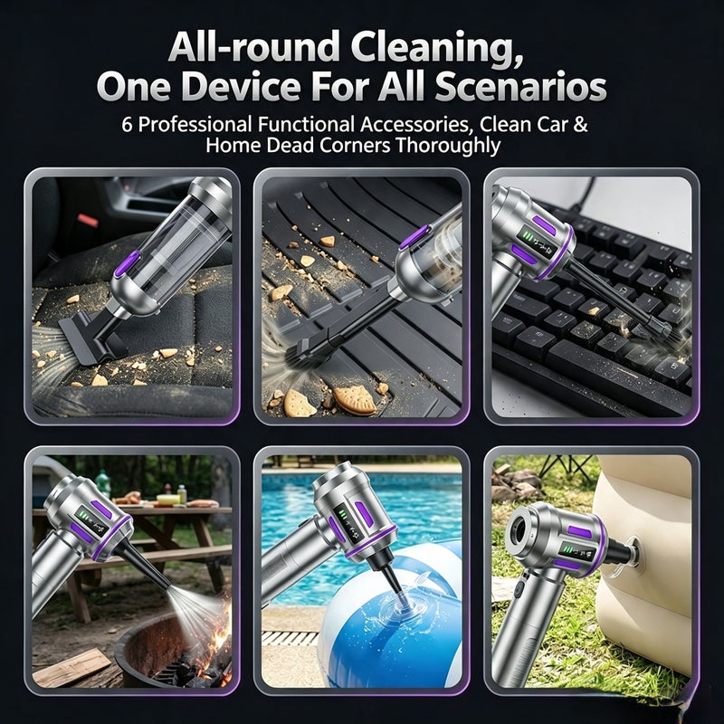 Cordless Handheld Vacuum with Blow and Suction, Portable Mini Car Vacuum - Image 3