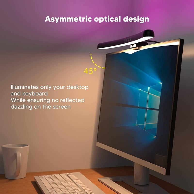 Monitor Light Bar for 24-32 Inch Screens, 40cm RGB Gaming Lamp with USB-C Power, Eye-Caring Dimmable Touch Control, No Glare Screen Light for PC, Mac, Office - Image 2