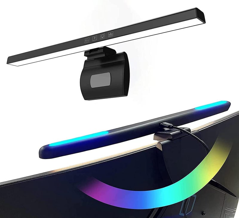 Monitor Light Bar for 24-32 Inch Screens, 40cm RGB Gaming Lamp with USB-C Power, Eye-Caring Dimmable Touch Control, No Glare Screen Light for PC, Mac, Office - Image 1
