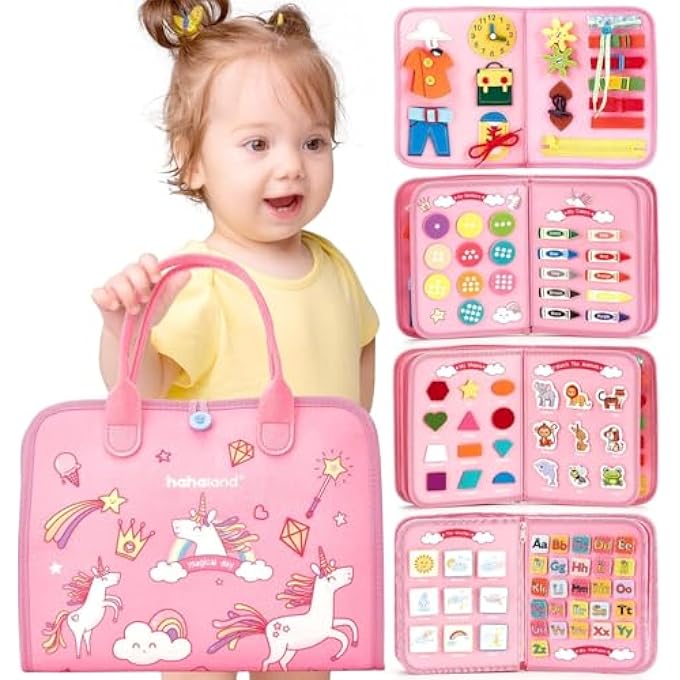 BUSY BOARD, MONTESSORI TOY FROM 1 YEAR, MONTESSORI BUSY BOARD, BUSY BOARD MONTESSORI TOY FROM 1 2 3+ YEARS TODDLERS, ACTIVITY BOARD MOTOR SKILLS TOY, BABY LEARNING TOY BASIC KNOWLEDGE - Image 2