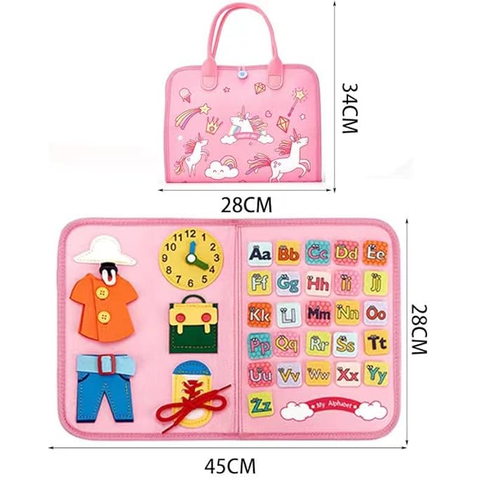 BUSY BOARD, MONTESSORI TOY FROM 1 YEAR, MONTESSORI BUSY BOARD, BUSY BOARD MONTESSORI TOY FROM 1 2 3+ YEARS TODDLERS, ACTIVITY BOARD MOTOR SKILLS TOY, BABY LEARNING TOY BASIC KNOWLEDGE - Image 3