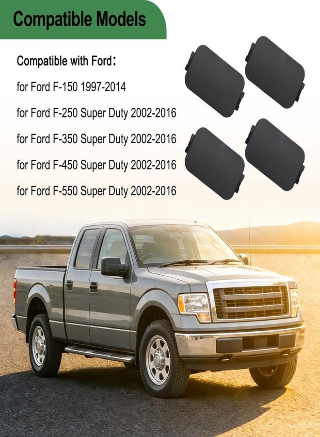 Weonaroll 4PCS Truck Bed Rail Cap Plastic Bedrail Insert Plug Box Stake Pocket Cover Fit for Ford F150 1997-2014 for F250 F350 F450 F550 2002-2016# 5L3Z99290D90AAA - Image 2