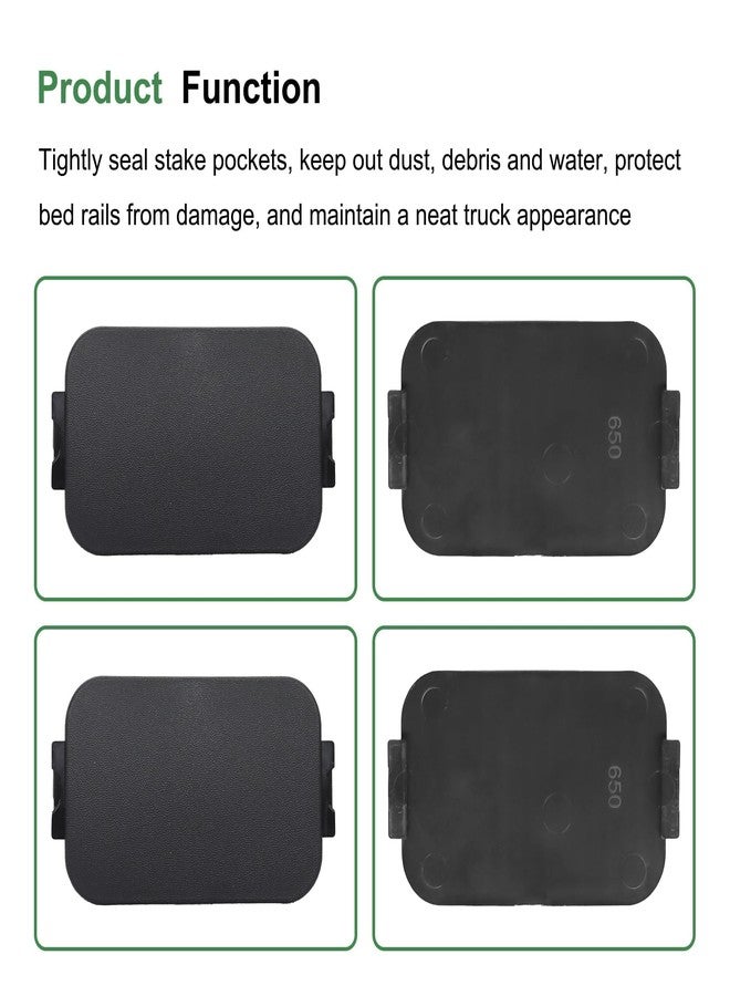 Weonaroll 4PCS Truck Bed Rail Cap Plastic Bedrail Insert Plug Box Stake Pocket Cover Fit for Ford F150 1997-2014 for F250 F350 F450 F550 2002-2016# 5L3Z99290D90AAA - Image 5