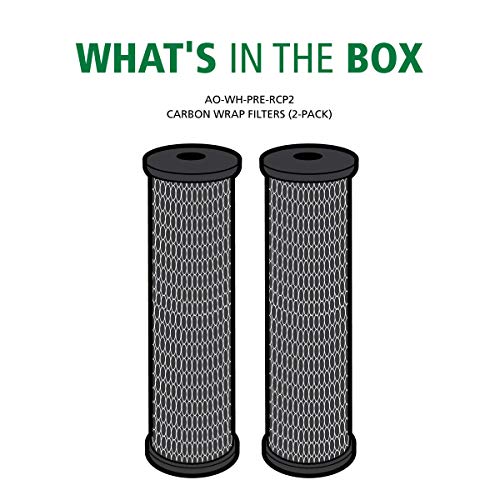 AO Smith 2.5"x10" 5 Micron Carbon Wrap Sediment Water Filter Replacement Cartridge - 2 Pack - For Whole House Filtration Systems - AO-WH-PRE-RCP2 - Image 2