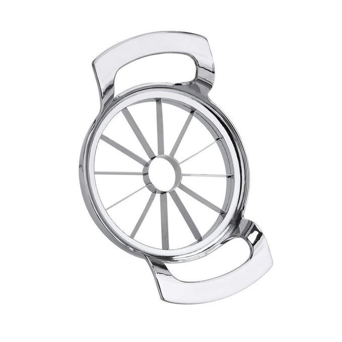 STAINLESS STEEL APPLE SLICER AND CORER 12 BLADES FOOD GRADE 304 EXTRA LARGE HEAVY DUTY APPLE CUTTER DIVIDER UP TO 4 INCH APPLES