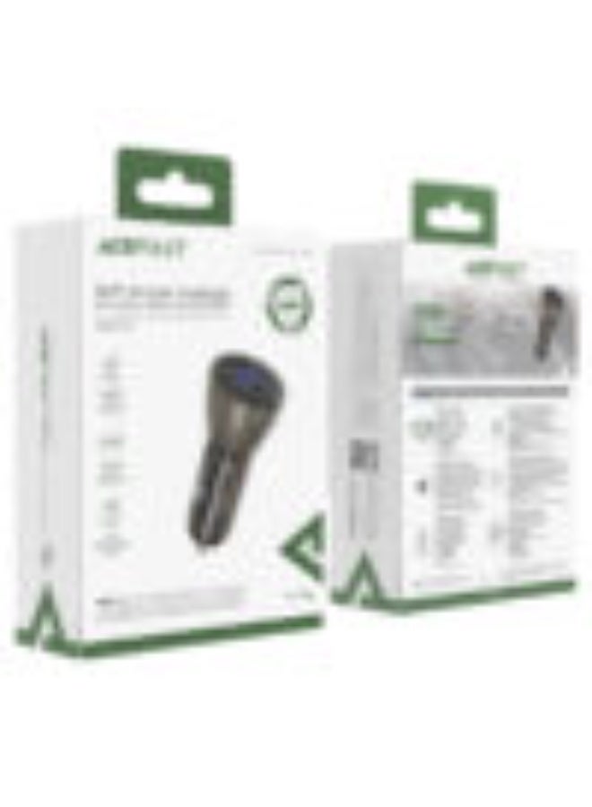 ACEFAST Fast Car Charger B10 60W, Dual Port 2 USB-C, 60W Car Charger, LED Digital Display, Multiple Safety Protection, Suitable for phones / tablets / game consoles / driving recorders, etc. - Image 5