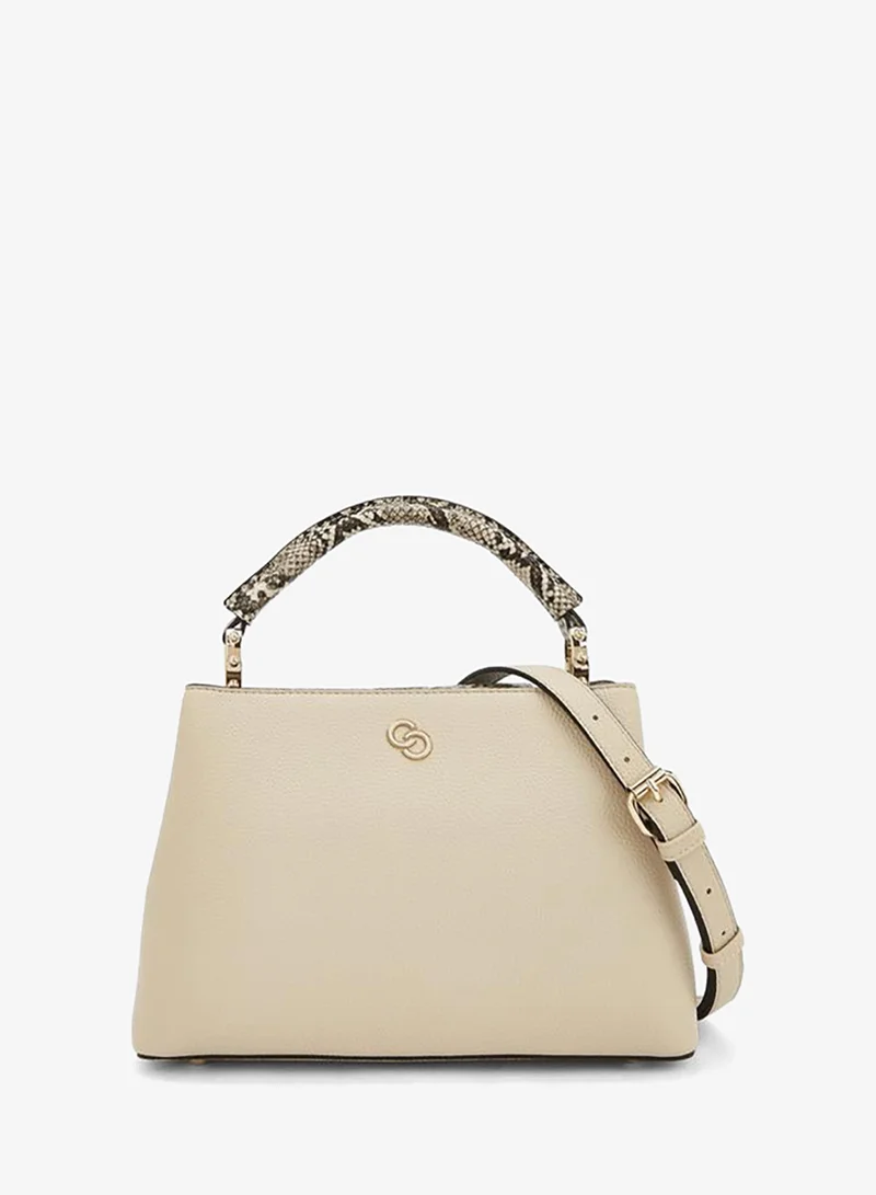 Textured Tote Bag With Detachable Strap
