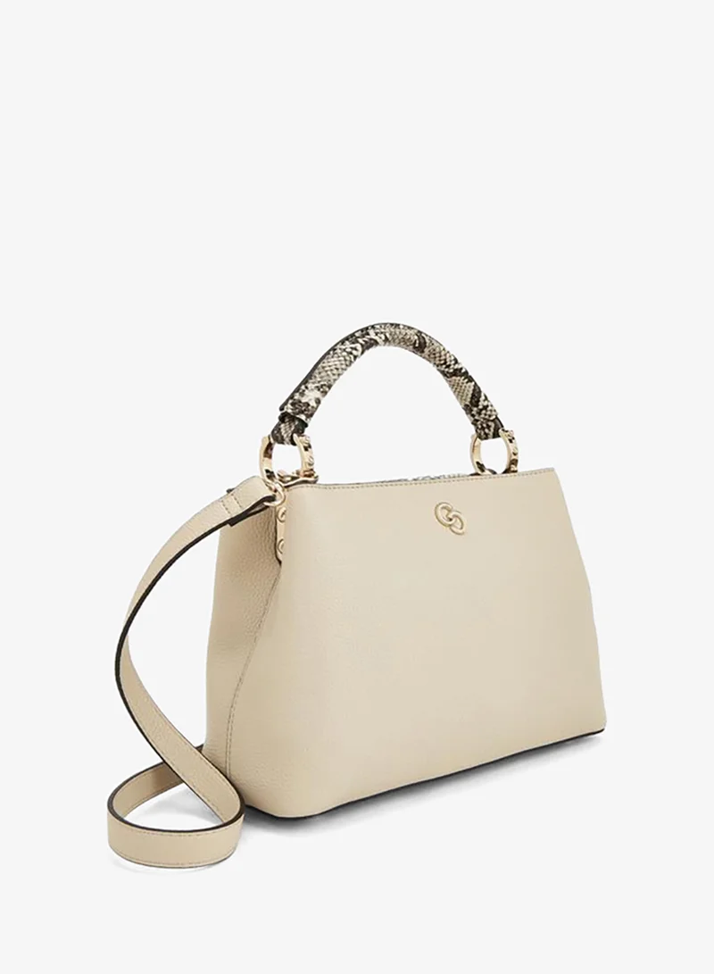 Celeste BEIGE Textured Tote Bag With Detachable Strap for Women | Best Price UAE