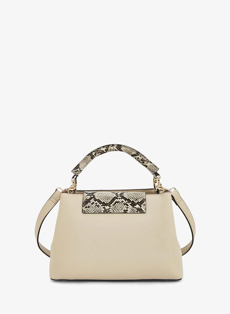 Celeste BEIGE Textured Tote Bag With Detachable Strap for Women | Best Price UAE