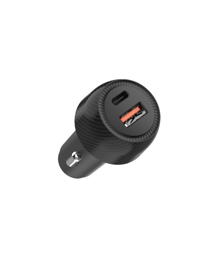 PIXEL Essentials 48W Dual Port Fast Car Charger | PD 30W + QC 18W | Carbon Fiber Design | Smart IC Overheat Protection | Compatible with iPhone, Samsung, Tablets & Laptops - Image 3