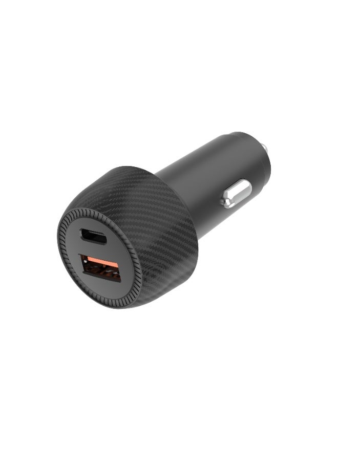 PIXEL Essentials 48W Dual Port Fast Car Charger | PD 30W + QC 18W | Carbon Fiber Design | Smart IC Overheat Protection | Compatible with iPhone, Samsung, Tablets & Laptops - Image 4