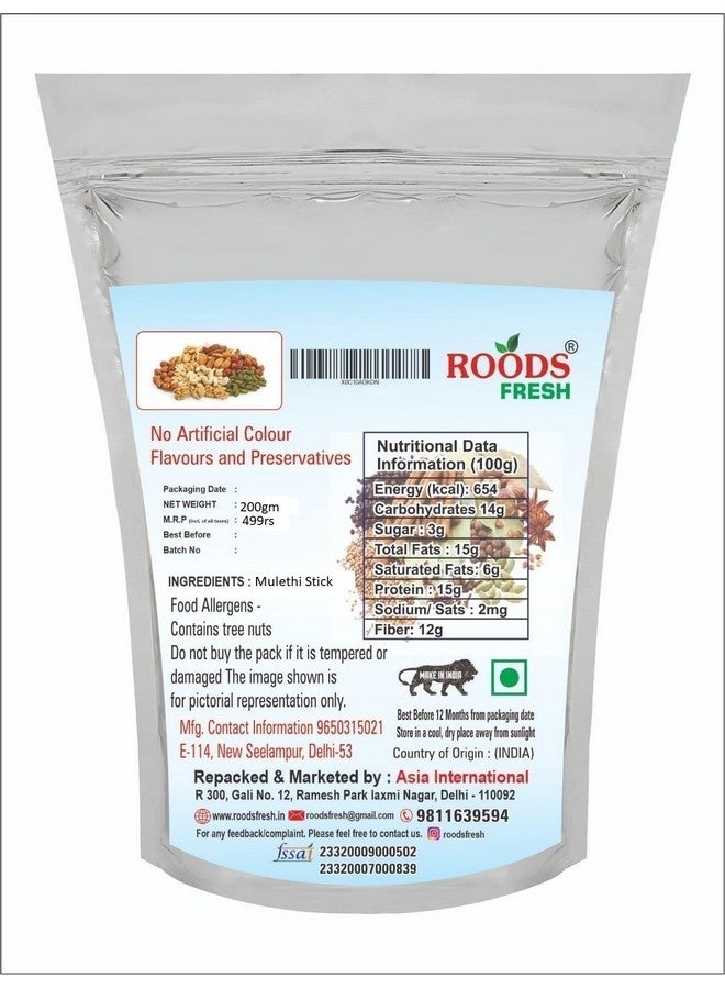 Roods Fresh Mulethi - Multhi Spl - Glycyrrhiza Glabra - Yashtimadhu - Jeshthamadha - Licorice Root (200 g) - Image 4