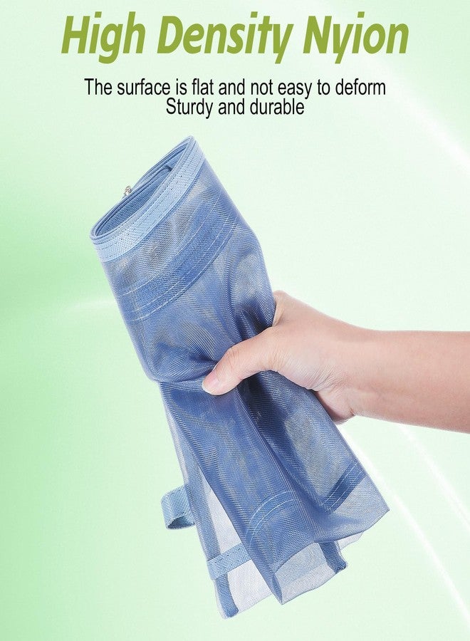 15 قطعة من الحقائب الشبكية الملونة المزودة بسحاب، حقائب تخزين وتنظيم ألعاب تركيب المكعبات المصنوعة من النايلون ذي الطبقتين، حقيبة شفافة قابلة للتهوية بحجم A4 مزودة بسحاب ومقبض لألعاب المدرسة - Image 4