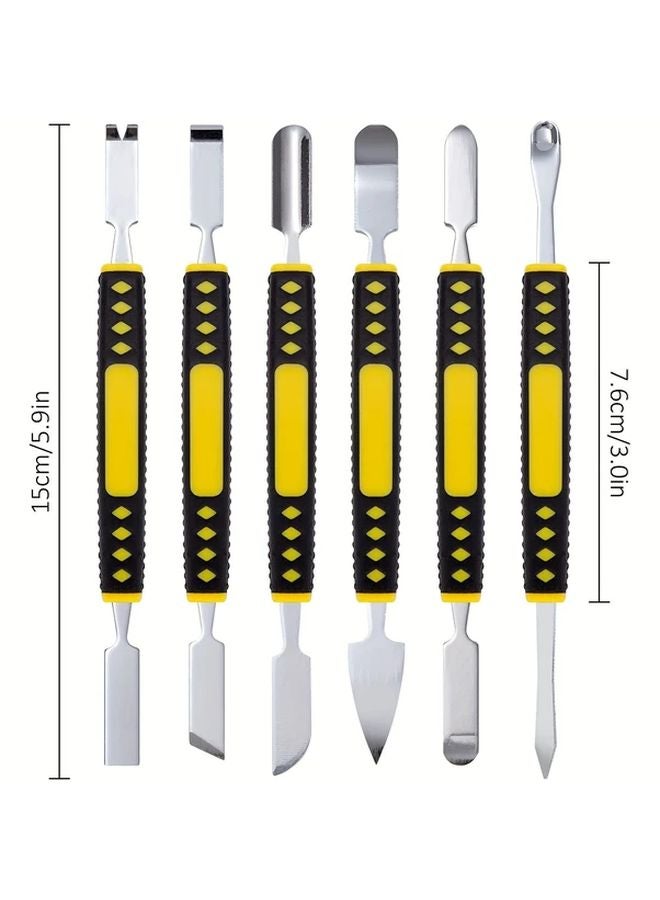 6pcs Electronic Repair Tool Set Metal Double Ended Pry Bar For Tablet Laptop Phone - Image 4