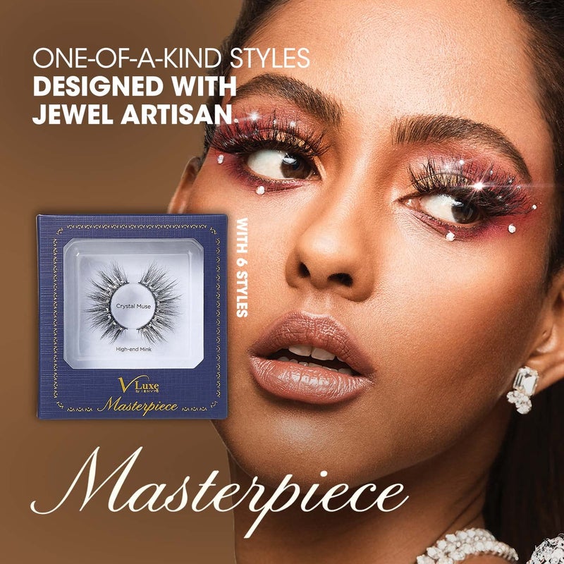 i.Envy i•ENVY Lashes with Rhinestones Masterpiece Mink Lashes, Diamond False Eyelashes (Bouquet of Diamonds) - Image 5