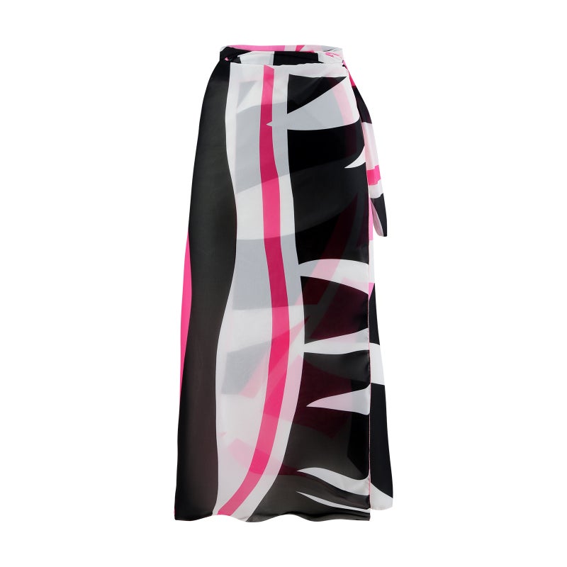 One-Piece Swimsuit Bikini Suit Bikini Conservative Belly-Covered Beach Skirt Chiffon Wrap Skirt Spring Swimsuit - Image 1
