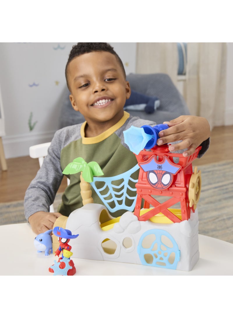 SPIDEY AND HIS AMAZING FRIENDS Marvel Spidey and his Amazing Friends Water-Webs Spidey Island, 3-Inch-Scale (7.6 CM) Spider-Man Playset & Action Figures, Super Hero Toys, Ages 3+ - Image 5