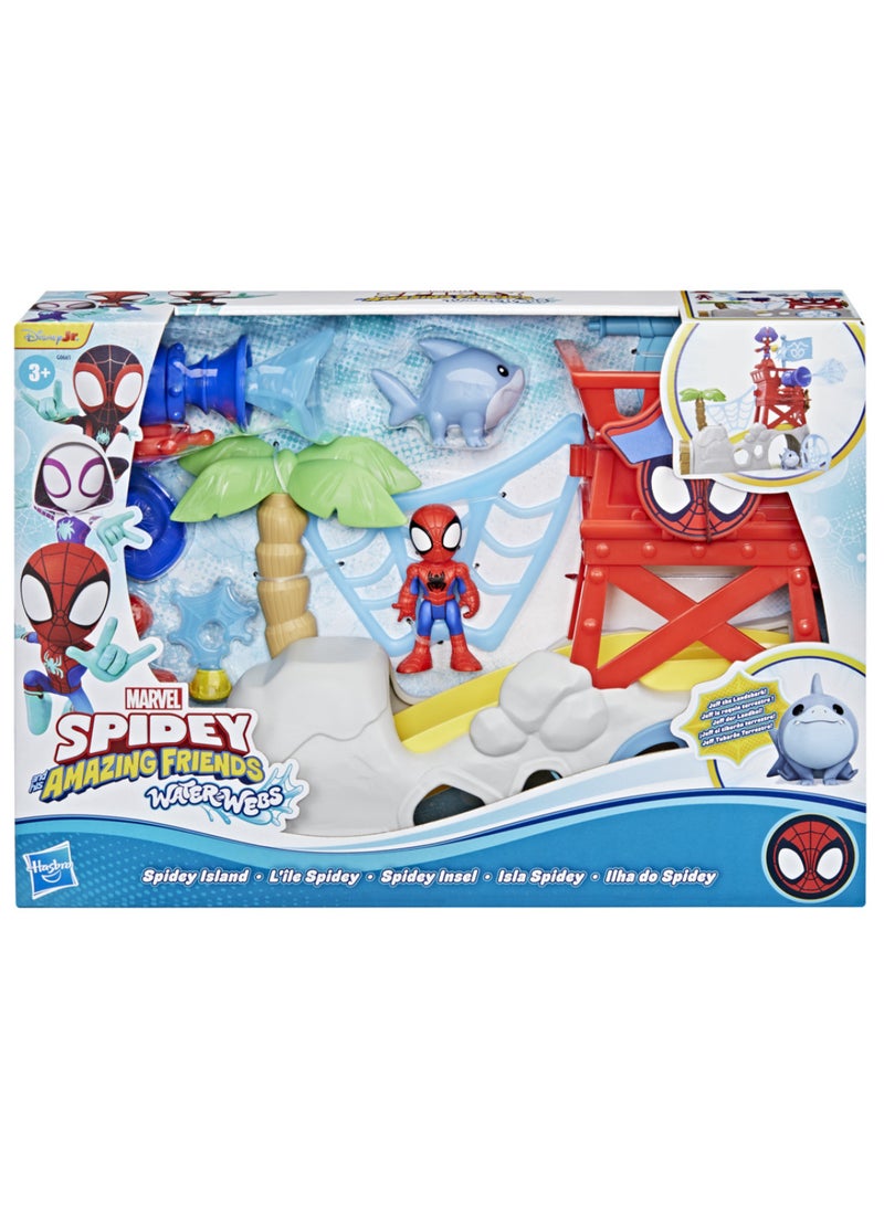 SPIDEY AND HIS AMAZING FRIENDS Marvel Spidey and his Amazing Friends Water-Webs Spidey Island, 3-Inch-Scale (7.6 CM) Spider-Man Playset & Action Figures, Super Hero Toys, Ages 3+ - Image 2