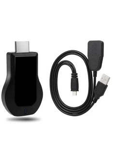 M2 Wireless Wi-Fi Display Dongle Receiver | T76 Black | Stream Content to Your TV, Projector, or Monitor