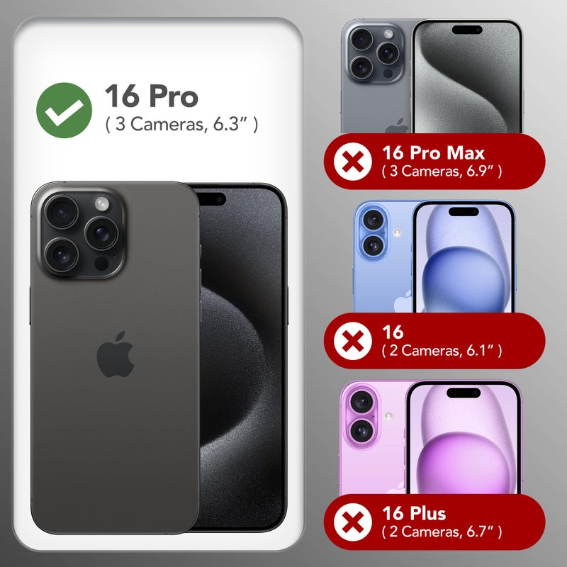 GONEZ Magnetic for iPhone 16 Pro Case, Compatible with MagSafe, [Screen Protector + Camera Lens Protector], Silicone Shockproof Anti-Scratch Protective Phone Case 6.3 inch, Blue - Image 2