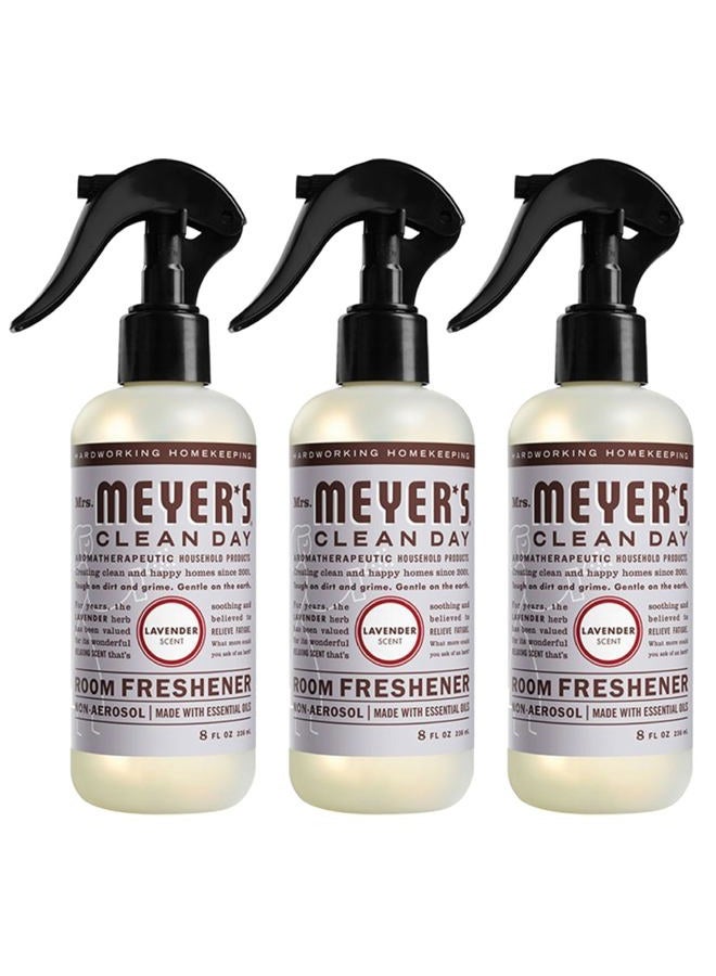 MRS. MEYER'S CLEAN DAY Room and Air Freshener Spray, Non-Aerosol Spray Bottle Infused with Essential Oils, Lavender, 8 Fl. Oz (Pack of 3) - Image 1