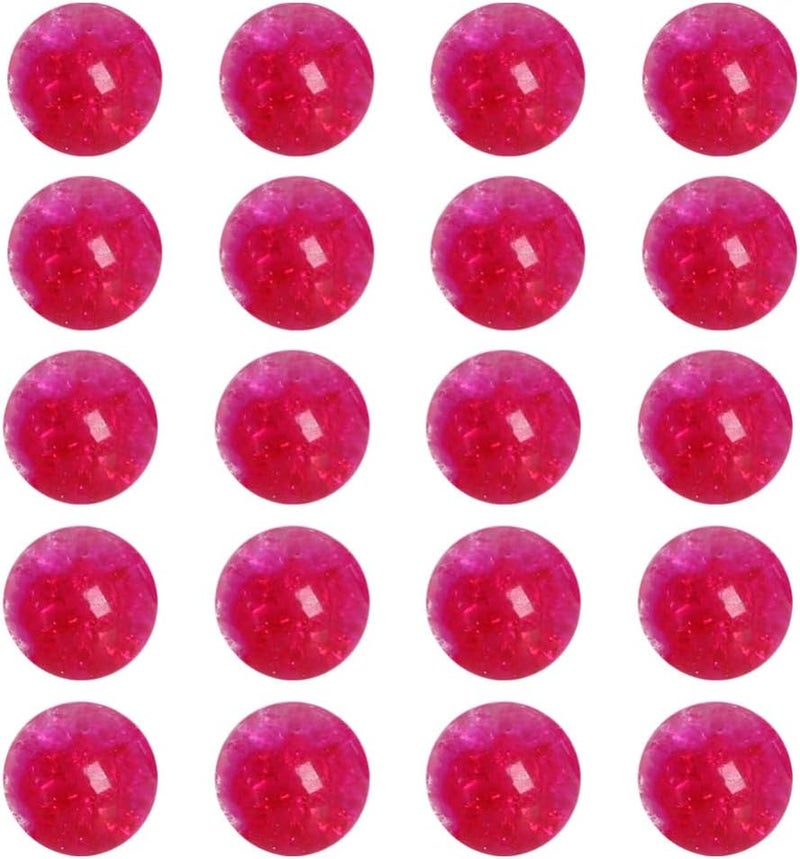comfrt 50Pcs Glass Spacer Loose Beads Crystal Crackle Beads for DIY Necklace Bracelet Jewelry Making (8mm Rosy) - Image 1