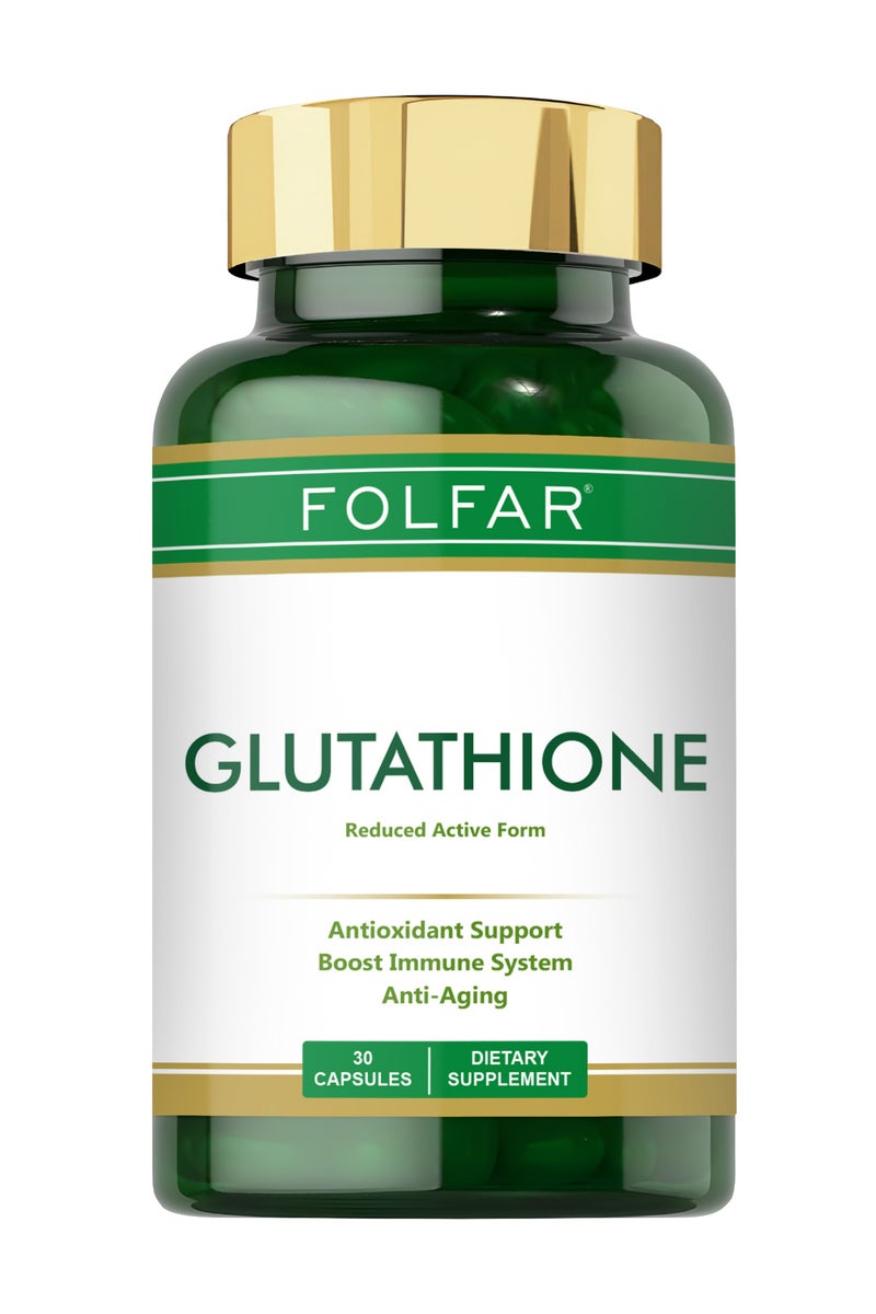 Folfar Glutathione 500 mg - Reduced Active Form - 30 Capsules - Image 1