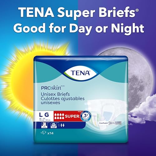 TENA ProSkin Unisex Adult Diapers with Tabs, Maximum Absorbency, Large, 14 ct - Image 4