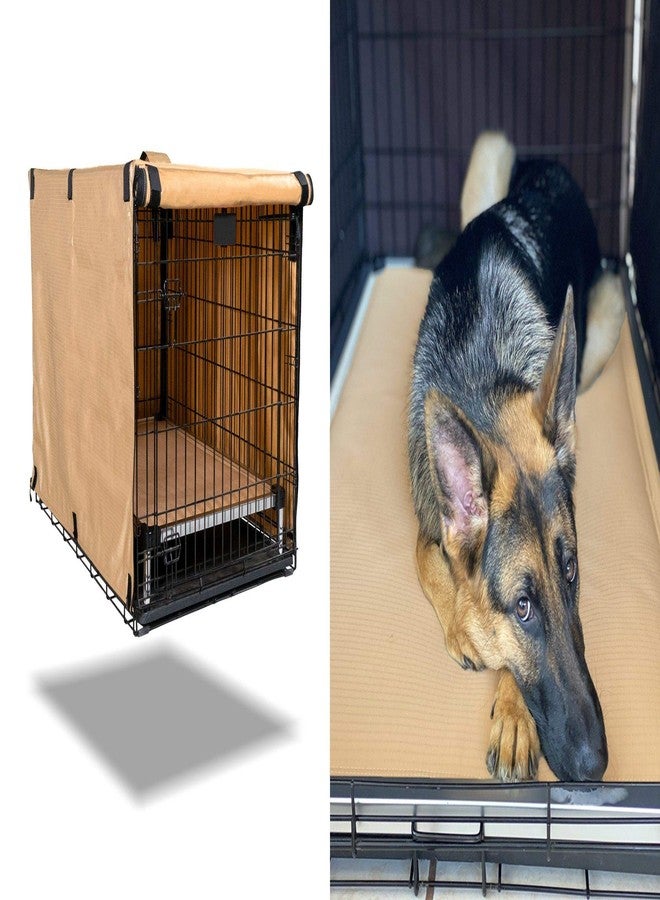 غطاء قفص الكلاب المتين K9 Ballistics™ - غطاء قفص الكلاب مقاس 36 بوصة، غطاء متين لبيت الحيوانات الأليفة، مناسب لجميع أنواع أقفاص الكلاب السلكية (أسود) - Image 4