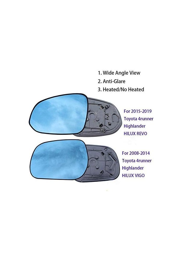 Wivplex Wide Angle Anti Glare Side Mirror for Highlander 4runner - Image 4