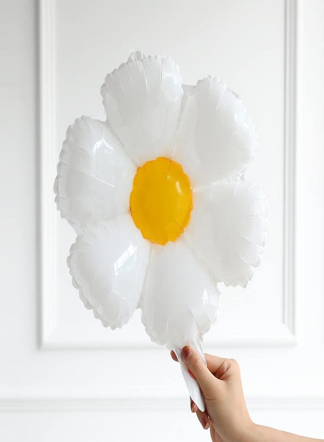 بالونار قوس بالونات زهور الربيع البوهيمية ديزي، 151 بالون لاتكس بألوان وردي باهت وأصفر، مثالي لتزيين حفلات استقبال المولود الجديد أو حفلات أعياد الميلاد، بتصميم زهور الأقحوان البرية. - Image 4