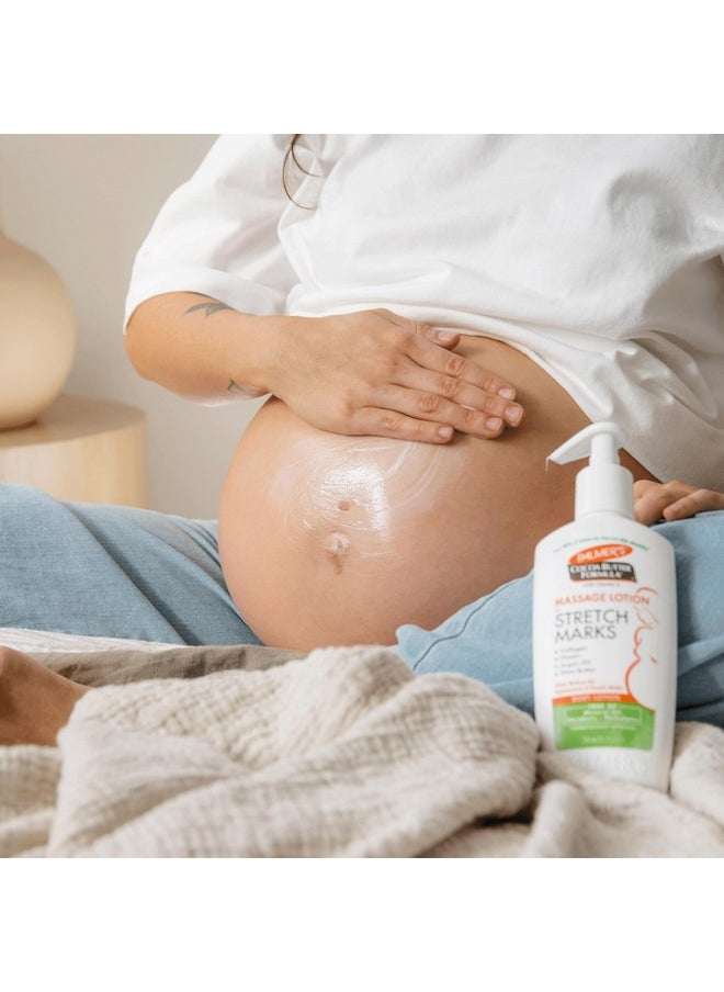 PALMER'S Palmer's Cocoa Butter Formula Massage Lotion For Stretch Marks, Pregnancy Skin Care, Belly Cream with Collagen, Elastin, Argan OIl and Shea Butter, 8.5 Ounces  - Image 3