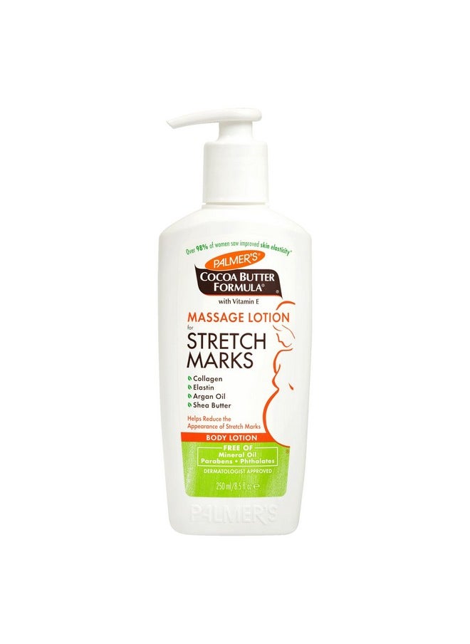 PALMER'S Palmer's Cocoa Butter Formula Massage Lotion For Stretch Marks, Pregnancy Skin Care, Belly Cream with Collagen, Elastin, Argan OIl and Shea Butter, 8.5 Ounces  - Image 1