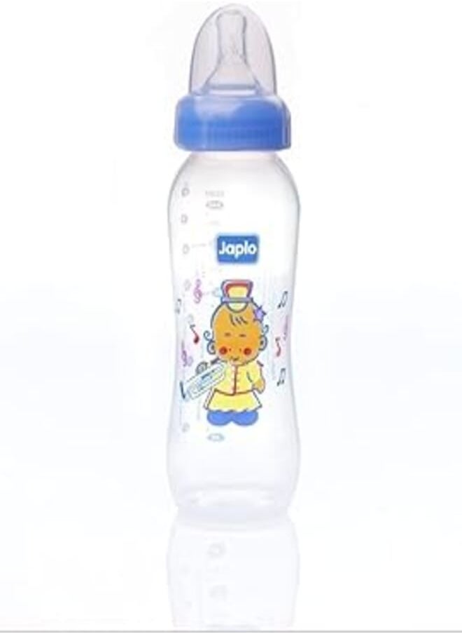 Japlo Japlo Streamline baby feeding Bottle with Anti-colic nipple & Lukewarm water mixer size 250 ml - blue colour 