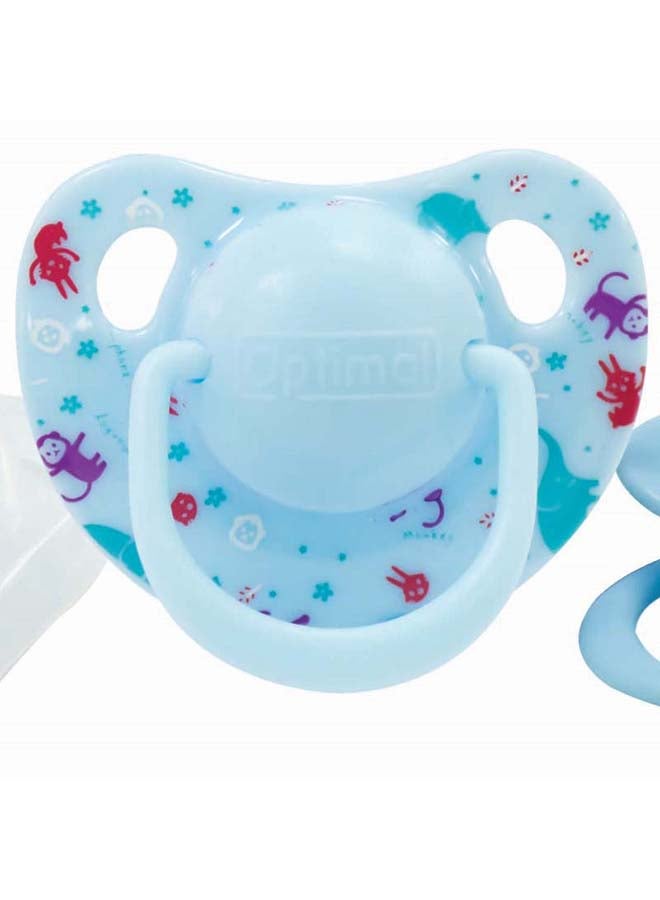 Optimal Orthodontic Silicone Pacifier 6M+, Blue - Image 2