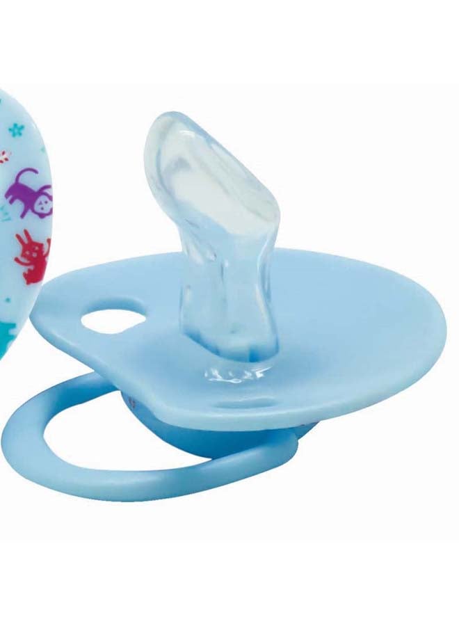 Optimal Orthodontic Silicone Pacifier 6M+, Blue - Image 3