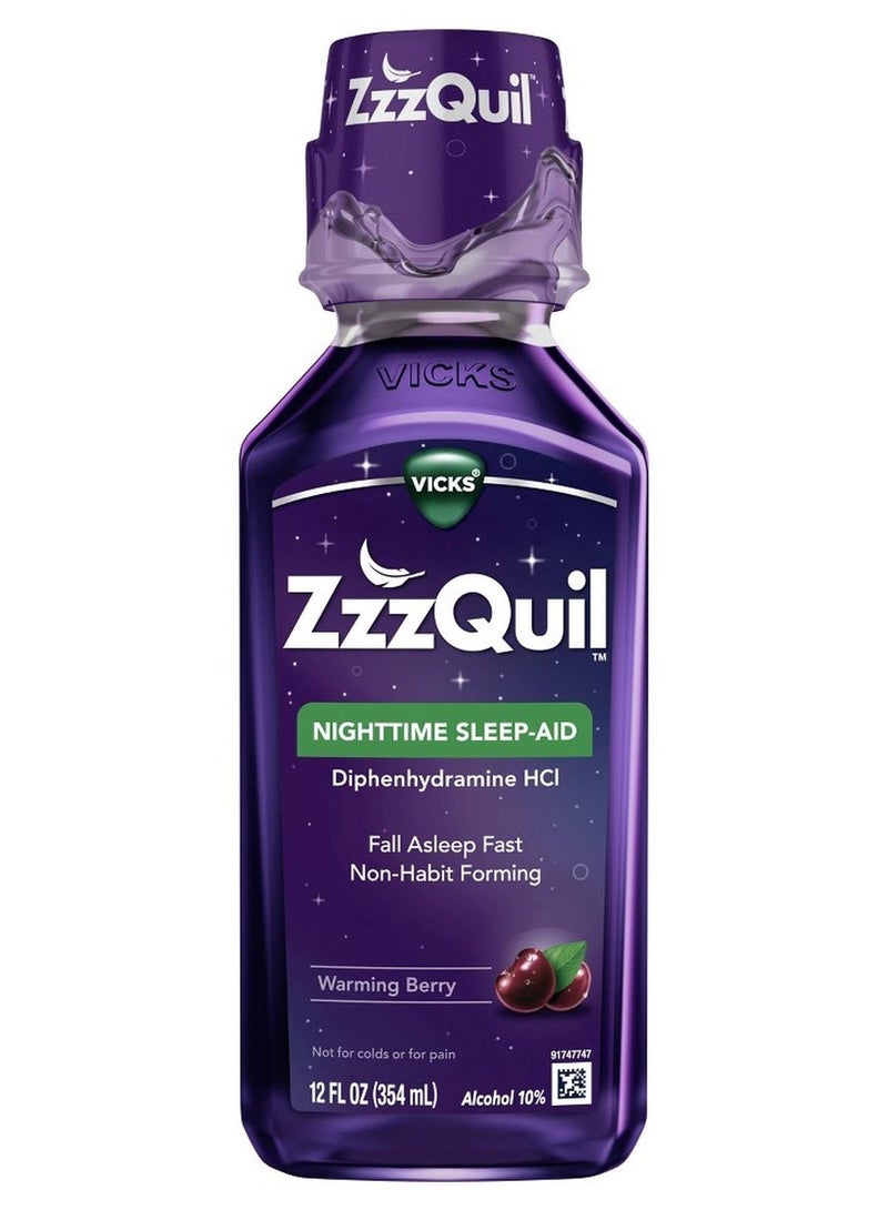 Vicks ZzzQuil Nighttime Sleep Aid, 12 oz - Image 1