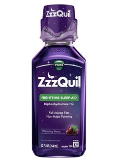 Vicks ZzzQuil Nighttime Sleep Aid, 12 oz  - Image 1